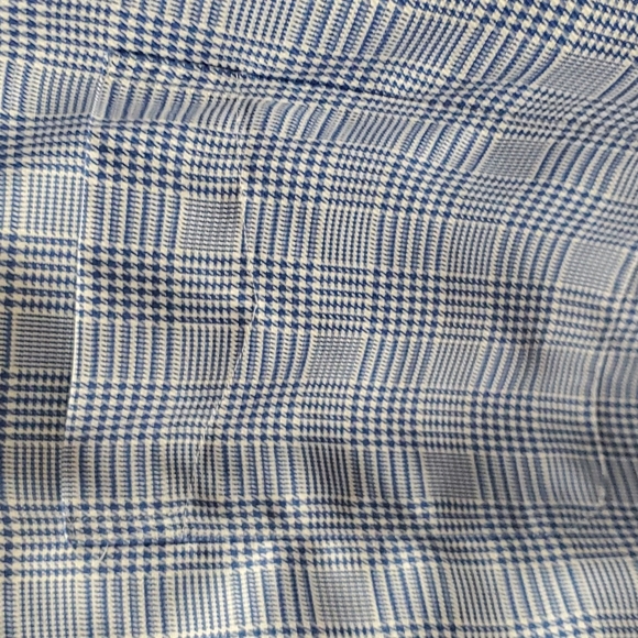 The Shirt Shop Houndstooth Button Down Collared Shirt in Blue XL - Picture 3 of 10